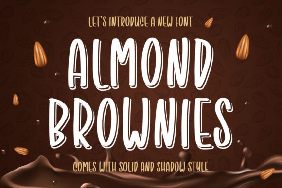Almond Brownies Font for Handmade Creations