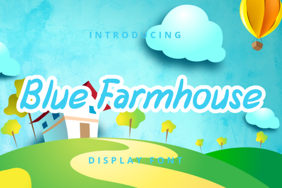Blue Farmhouse Font for Handmade Creations