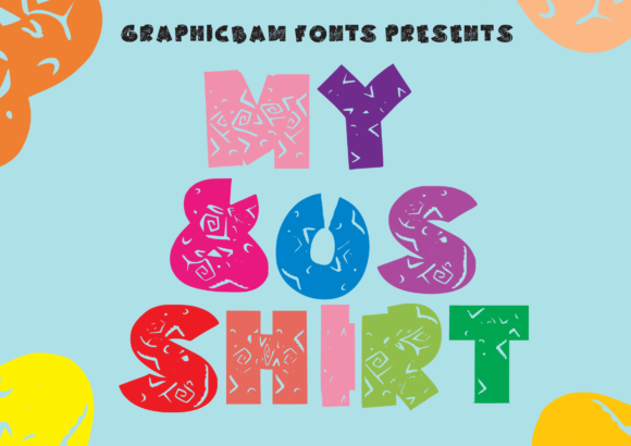 My 80s Shirt Font for Business Branding
