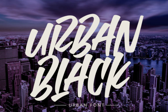Urban Black: A Bold Display Font for Trendy Branding