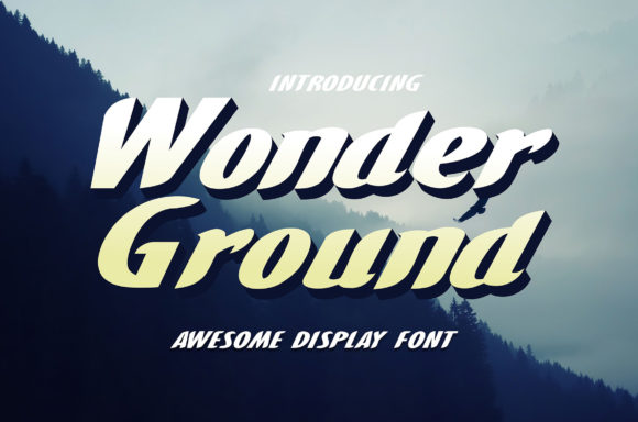 Wonder Ground: A Bold Display Font for Digital Projects